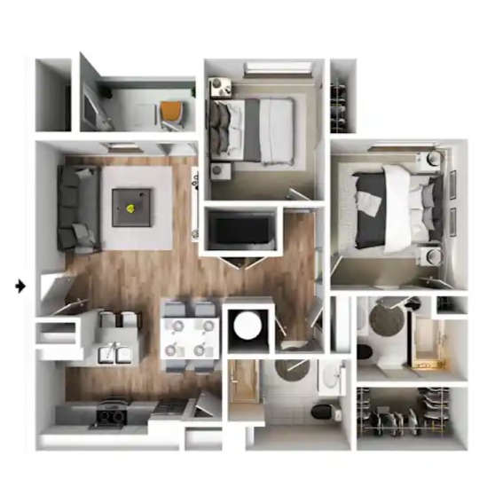 Two Bedroom Floor Plan